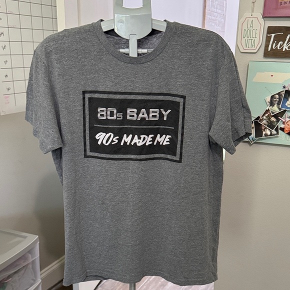 OMB 80s Baby Gray Short Sleeve Tee - Picture 1 of 6